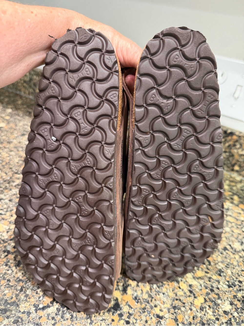 Brown Double Buckle Leather Sandals Mens 9 - Picture 8 of 11